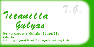 titanilla gulyas business card